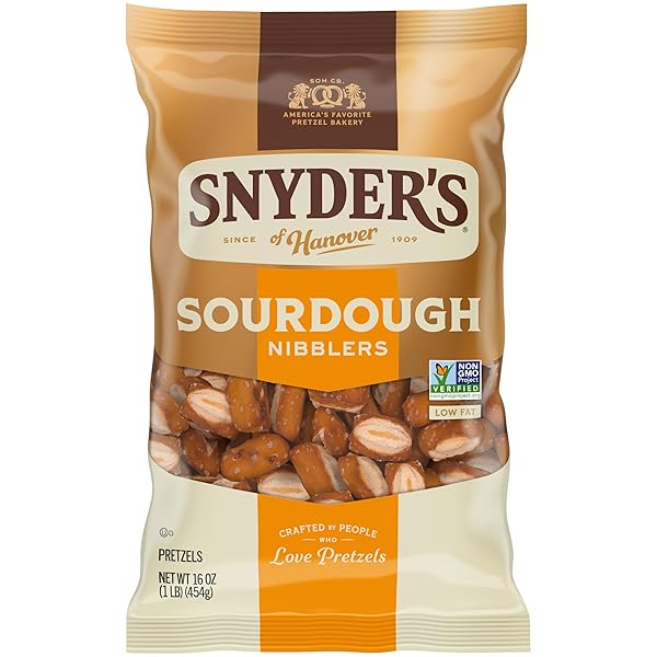 SNYDER’S OF HANOVER SOURDOUGH NIBBLERS PRETZELS, 16 OZ