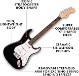 Fender Squier Debut Stratocaster Pack Frontman 10G Amp Gig Bag Stand view 3