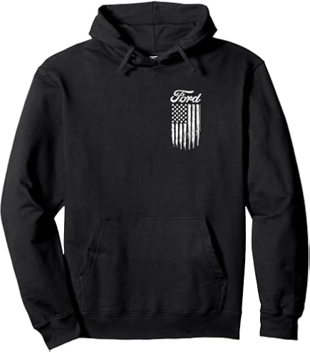 Amazon.com: Ford - Distressed Blue Oval Logo Pullover Hoodie