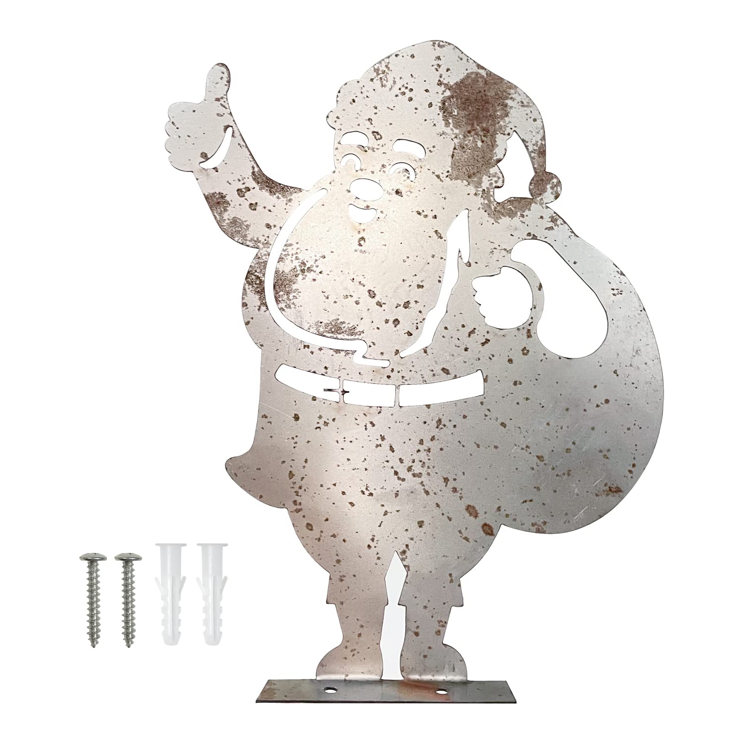 Reagia Metal Santa Clause Yard Signs, Christmas Metal Yard Stakes Outdoor Decorations Cute Santa Claus Xmas Lawn Garden Decorations Welcome Sign for Holiday Christmas Decorations Outside