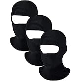 Blulu 3 Pcs One Hole Full Face Mask Winter Ski Mask Knitted Balaclava Face Cover for Adult