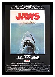 Jaws Movie, Great White Shark 24x36 Framed Poster (C2-1055)