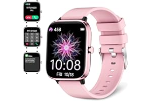 CHOIKNBO Smartwatch for Women - Call, Fitness Tracker, Heart Rate & Sleep Monitor, 1.69" Touch Screen, Waterproof - For Android & iPhone, Pink