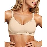 Vertvie Womens Seamless Jelly Bras No Underwire Comfort Push Up Bras Buttery Soft Wireless Bralette Full Coverage Sports Bra