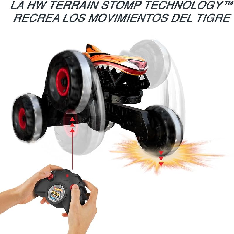Hot wheels monster trucks carro de brinquedo com controle remoto por rádio (mattel hgv87)