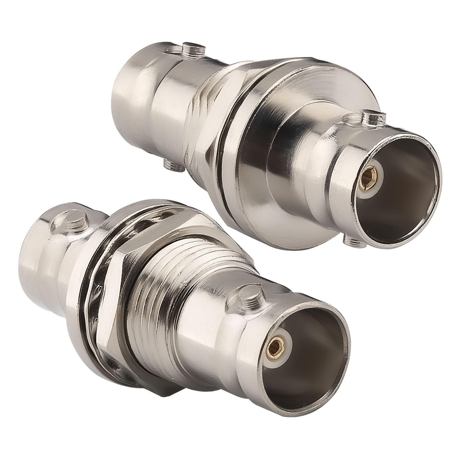 YILIANDUO BNC Female Connector 75 Ohm BNC Female to Female Bulkhead Panel Mount Coax Adapter for CCTV Camera Video HD-SDI Cable Joining Extension Pack of 2