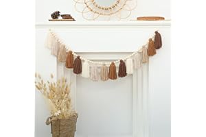 DCJHFJ Boho Tassel Garland Terracotta Rainbow Western Banner Tassels Wall Hanging for Dorm Room Classroom Nursery Kids Bedroom Decor