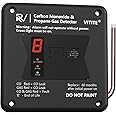 RV Carbon Monoxide & Propane Detector, Replacement for Old RV Gas Detector #31011, 2 in 1 Dual CO/LP Gas Alarm, Hardwired - VDC 12V, Flush Mount, Black