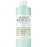 Mario Badescu Cucumber Cream Soap - Gentle, Creamy Facial Cleanser Infused with Vitamins and Minerals - Removes Light Makeup, Oil and Impurities - Face Wash Ideal for Combination or Dry Skin
