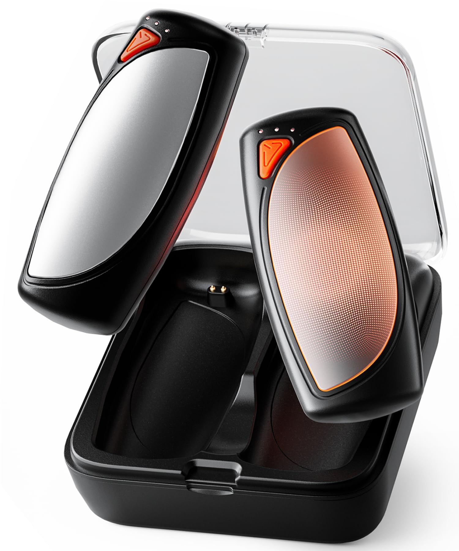 Hand Warmers Rechargeable 2 Packs, Double Sided Heating with AI Charging Case, 14000mAh Electric Hand Warmer Ultra Long Battery Life, Portable Heater Gifts for Christmas,Camping,Hunting Image