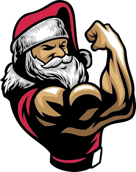 Amazoncom Super Muscular Buff Fit Christmas Santa Claus