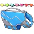 VIVAGLORY Neoprene Dog Life Jacket Dog Life Vest for Boating Hunting & Swimming, Lightweight with Leash Ring, S, Blue