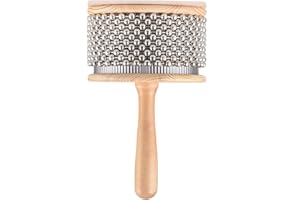 HUIOP Wooden Cabasa Percussion Musical Instrument Metal Beaded Chain & Cylinder Pop Hand Shaker for Classroom Band Medium Siz