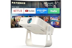 [Officially-Licensed App & Auto Focus]Smart Mini Projector with WiFi and Bluetooth, XuanPad 4K Support Movie Projector, Portable Native 1080P Outdoor Projector with 360° Stand