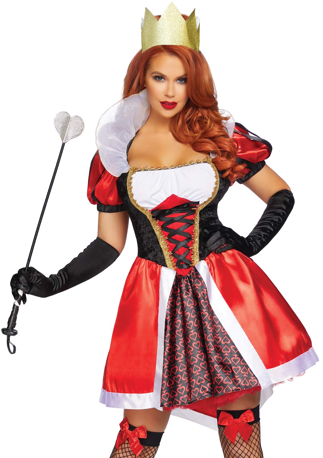 Leg Avenue Wonderland Queen, Small, Red, Black, 0.3 kg