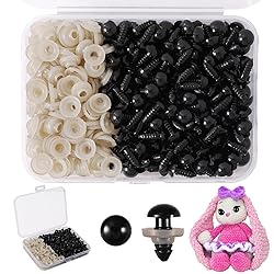 Vanblue Safety Eyes 260PCS 10mm Plastic Black Craft