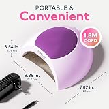 SUNUV UV Nail Lamp LED Gel Dryer Auto Sensor 4 Timers Purple view 8