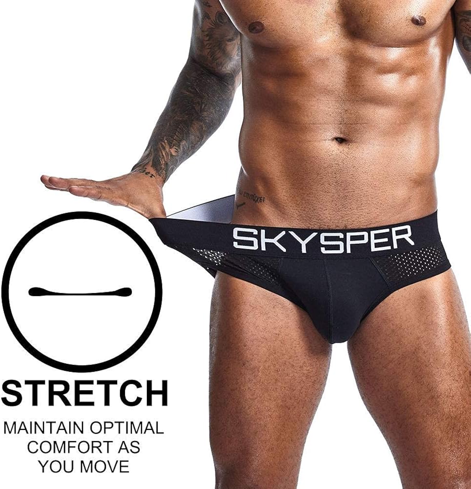 SKYSPER Men's Jockstrap Athletic Supporter Jock Straps Male Underwear at  Men’s Clothing store