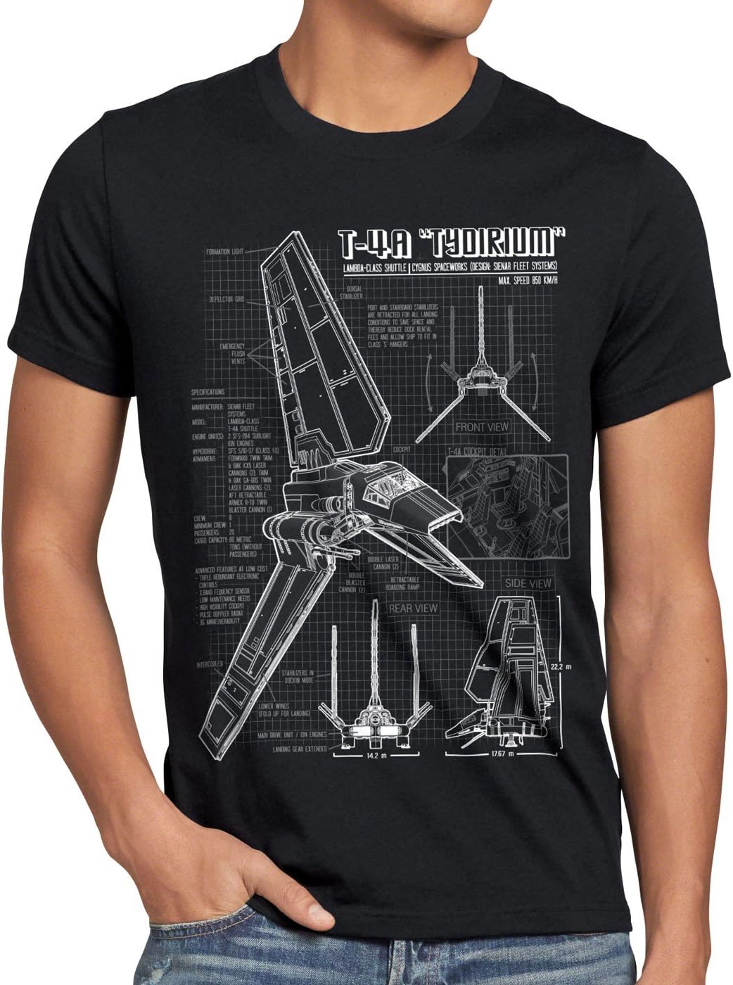 A.N.T. Tydirium Lamba T-4A Shuttle Men's T-Shirt Blueprint Empire