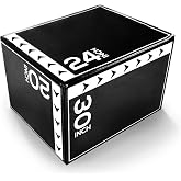 BalanceFrom 3-in-1 Foam Plyometric Jump Box for Home Gym, Multiple Heights.