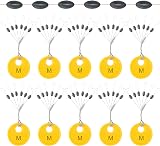 Realure 60 Pcs Fishing Float Stops 6 in 1 Oval Black Beads 0.2-0.33mm view 1