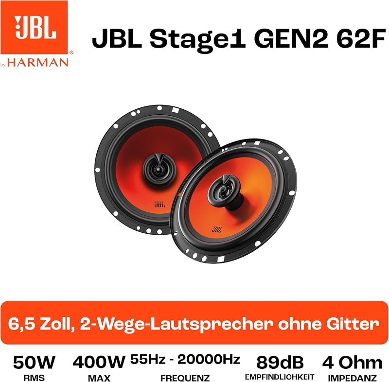 Stage1 GEN2 62F 6.5 in / 16.5 cm 2-Wege Koaxial Einbaulautsprecher Auto