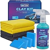 WEST HORSE Clay Bar Kit - 4 Pack 400g (4x100g) + 16.9 fl. oz Lubricant + 4 Pack Microfiber Cloth for Car Detailing