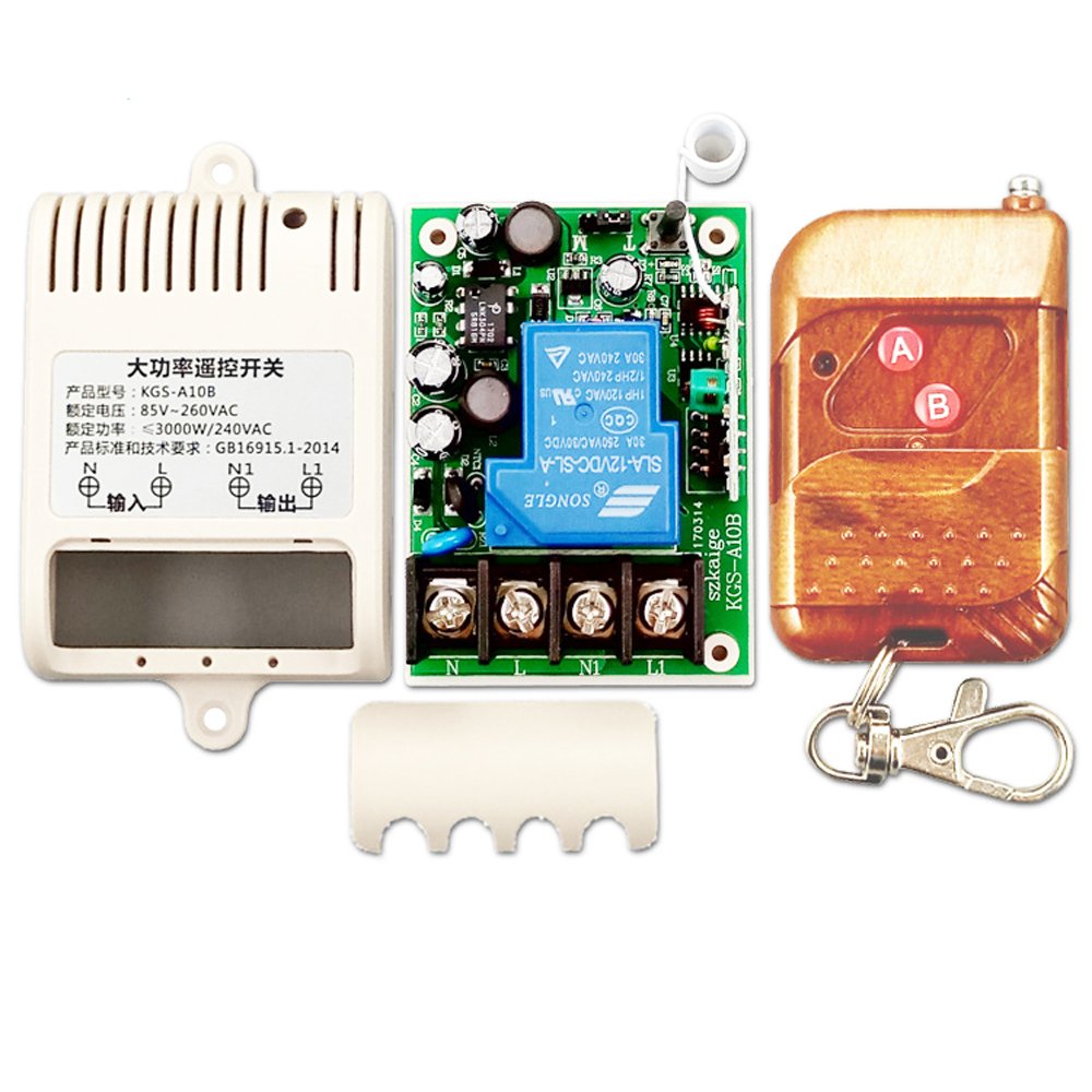 Ximimark AC 220V Long Distance High Current 30A Relay RF Wireless Remote  Control Switch, 1000m - - Amazon.com