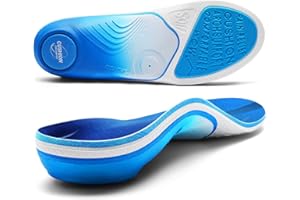 PCSsole Orthotic Insoles Pro for Plantar Fasciitis Relief - 240+lbs Heavy Duty High Arch Support Inserts with Max Cushion & C