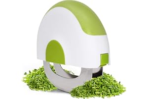 EXULTIMATE Salad Hand Chop Mezzaluna Rocker Knife Food Vegetable Herb Salad Nut Mincing Knife