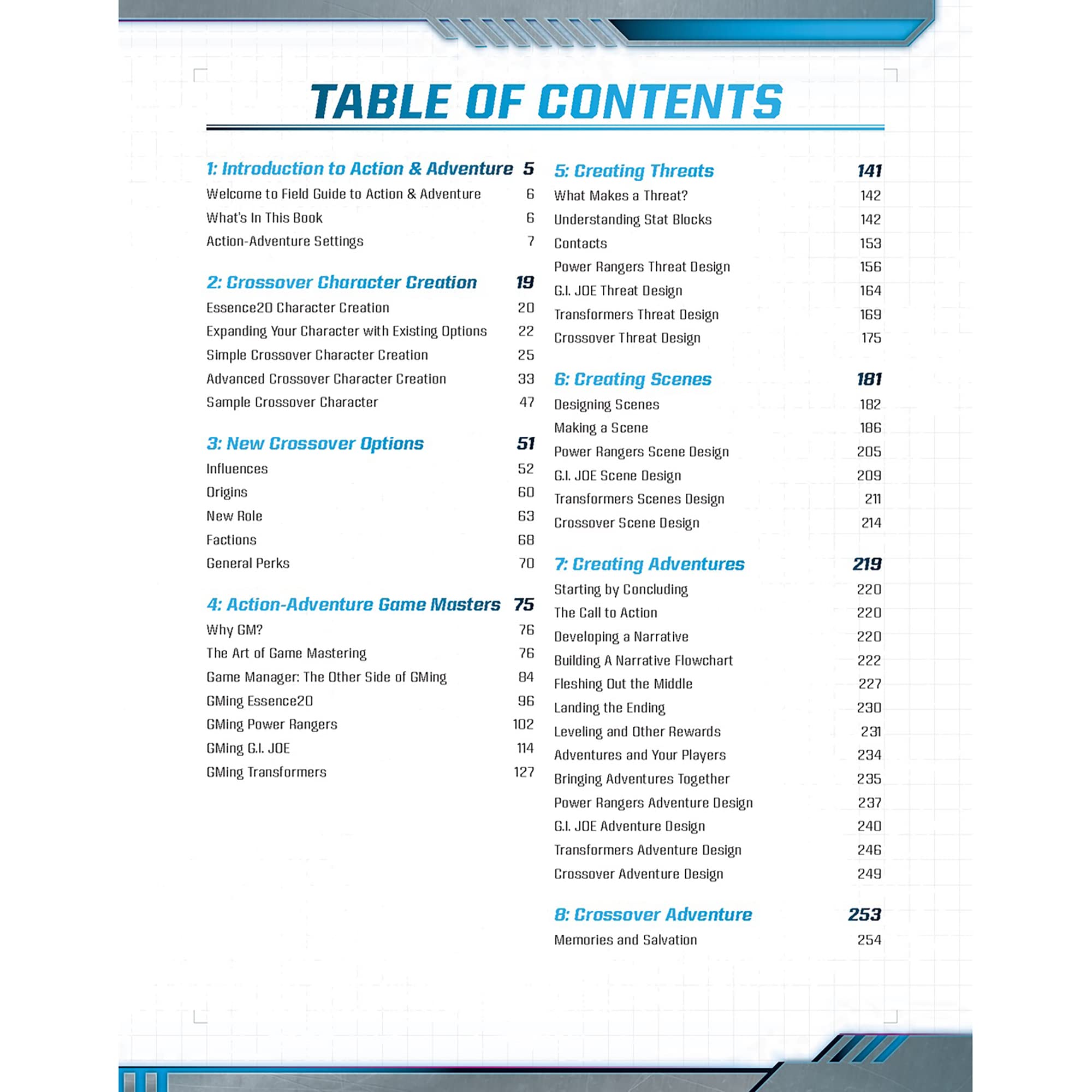Renegade Game Studios Essence20 Roleplaying System Field Guide to Action & Adventure Crossover Sourcebook Power Rangers G.I. Joe Transformers
