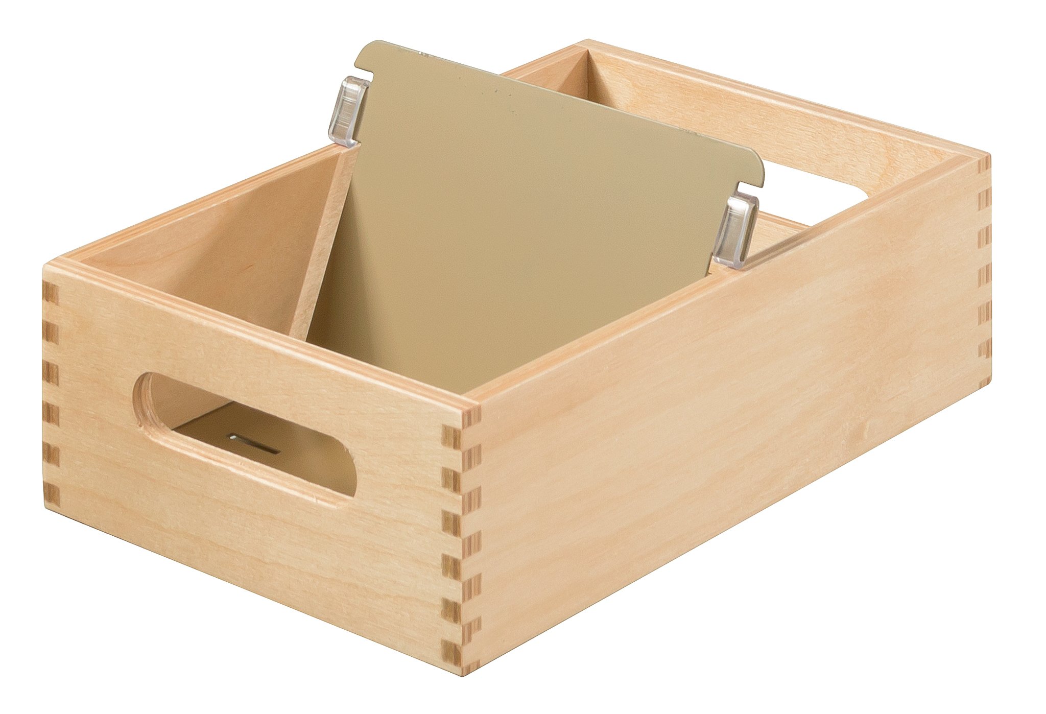 HAN 506-0, Wooden card index tray A6 landscape, for 900 cards, metal base/support plate, natural wood