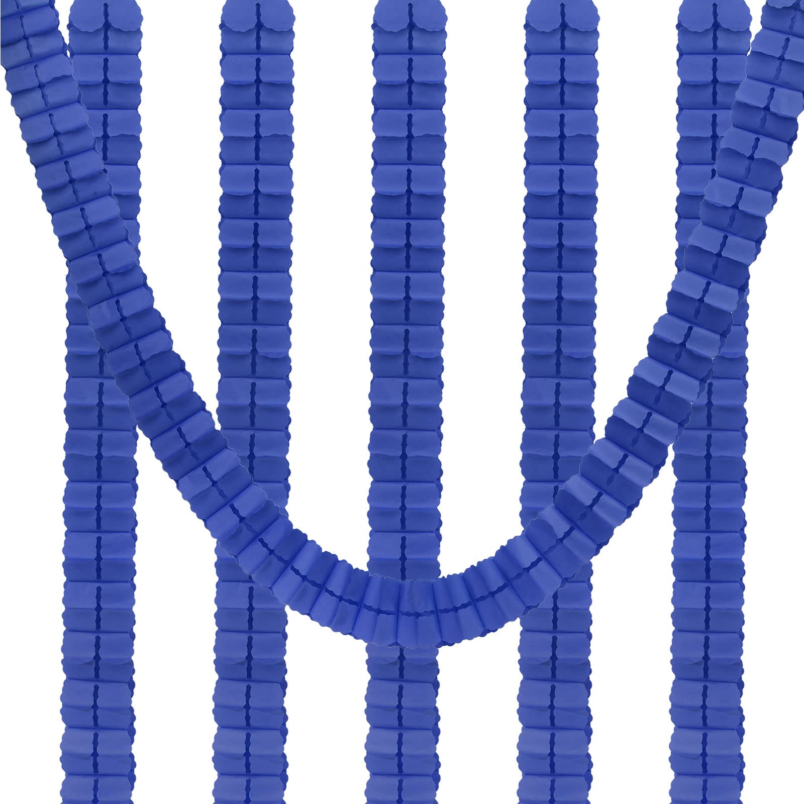 PATIKIL 9.8ft Four-Leaf Garland, 6 Pack Tissue Paper Hanging Flower Garland Reusable Streamers for Party Wedding Backdrop Decorations, Navy Blue