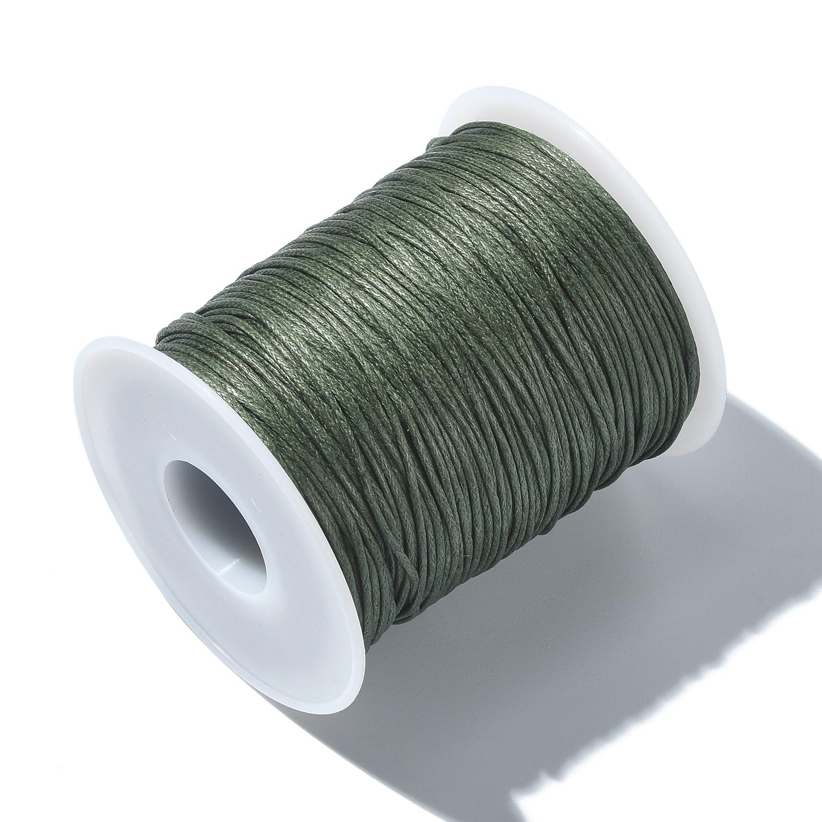 UR URLIFEHALL 100 Yards/90m x 1mm Dark Olive Greem Waxed Cotton Cord Macrame Waxed Beading Thread String for DIY Jewellery Beading Crafting — image 1