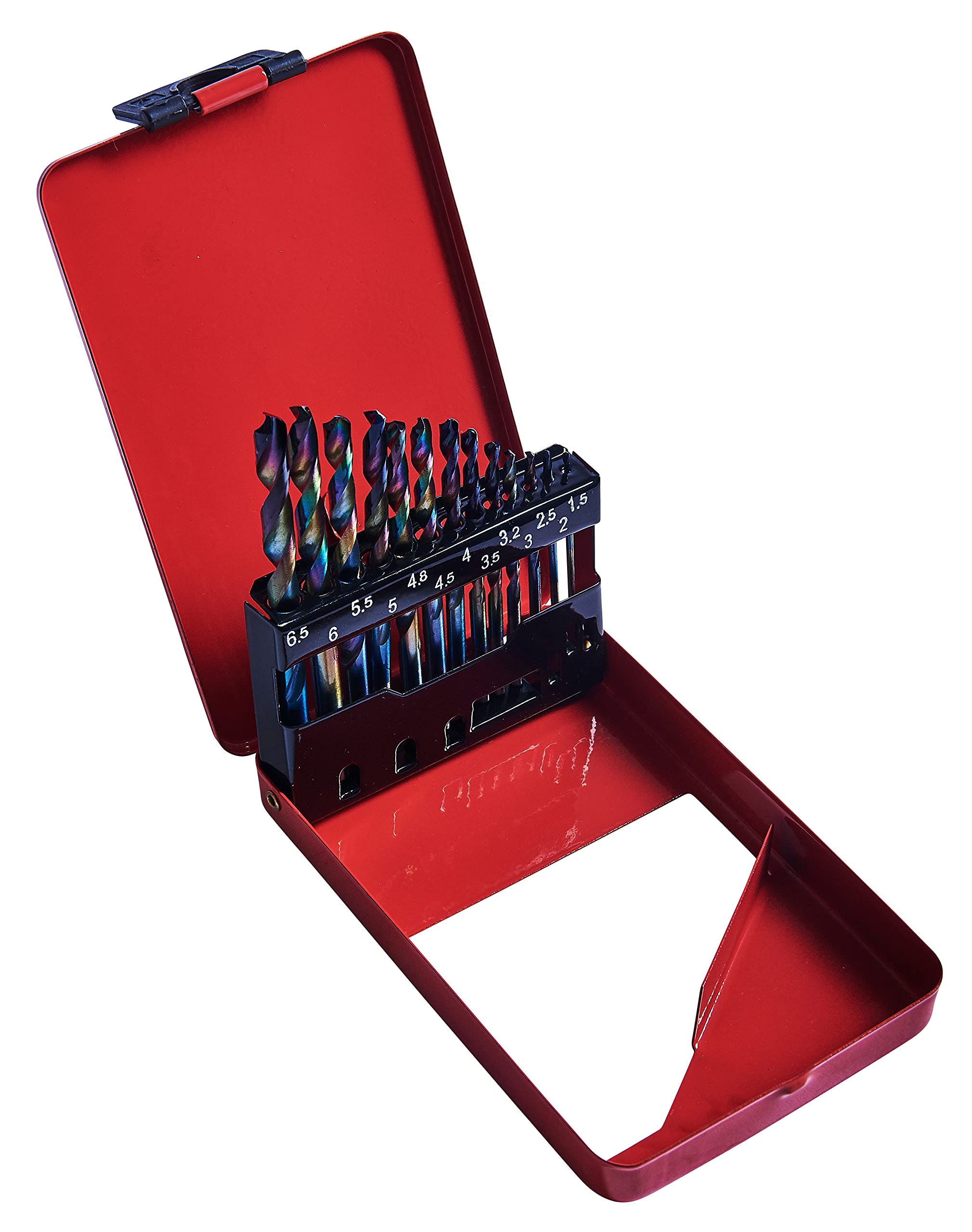 Amtech F1122 13 Piece Titanium Coated high Speed Steel (HSS) Drill bit Set