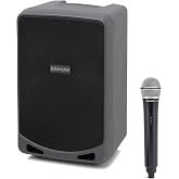 Samson Expedition XP106w 100 Watt Rechargeable Bluetooth Speaker with Wireless Handheld Microphone, Black