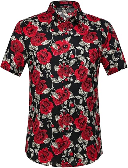 slim fit hawaiian shirts amazon