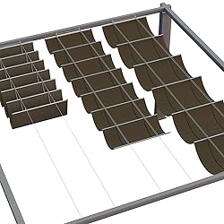 SunnyRoyal Brown 3'x19' Retractable Pergola Shade