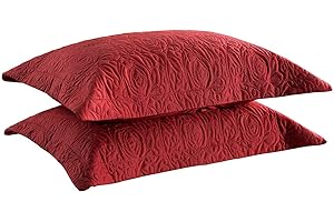 MarCielo Lot de 2 taies d'oreiller brodées, ensemble de taies d'oreiller décoratives en microfibre, taille standard, très gra