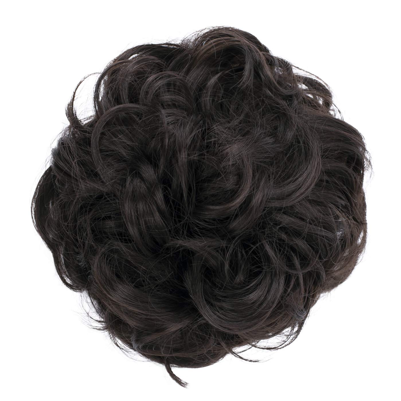CAISHA Messy Scrunchie Bun Voluminous Wavy Hairpiece Heat-resistant Synthetic Fibres Dark Brown G2A