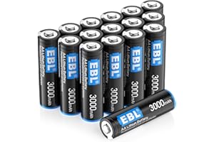 EBL 1.5V Lithium AA Batteries 16 Pack, 3000mAh Non-Rechargeable, Long-Lasting Double A Battery for Blink Camera