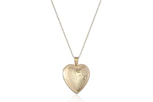 Amazon Essentials 14k Gold-Filled "You Are My Sunshine" Heart Locket Necklace, 18" (previously Amazon Collection)