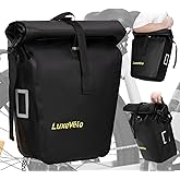 RegalRider Bike Pannier, Waterproof 27L Pannier Bike Bag with Removable Shoulder Strap, Reflective Safety Design, Adjustable Clips Fit All Bike Racks, Bicycle Pannier for Cycling Commuting Travel