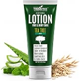 TheraTree Tea Tree Oil Lotion with Neem Oil for Foot, Body, Aloe Vera, 5 oz | Oleavine for dry, itchy skin with organic Australian tea tree, aloe, colloidal oatmeal, menthol &amp; arnica for foot &amp; body care