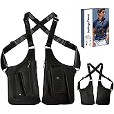 Double Shoulder Armpit Bag,Underarm Shoulder Bag for Men, Anti-Theft Underarm Wallet Pocket Holster Phone Leisure Double Shoulder Pouch,Multi-Purpose Armpit Tactical Bag,Travel Outdoors