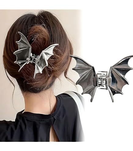 Amazon.com : Halloween Hair Clips for Women Goth Large Metal  display picture 2