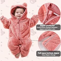 AiWMGL Newborn Baby Bear Outfit Suit With Fold-Over