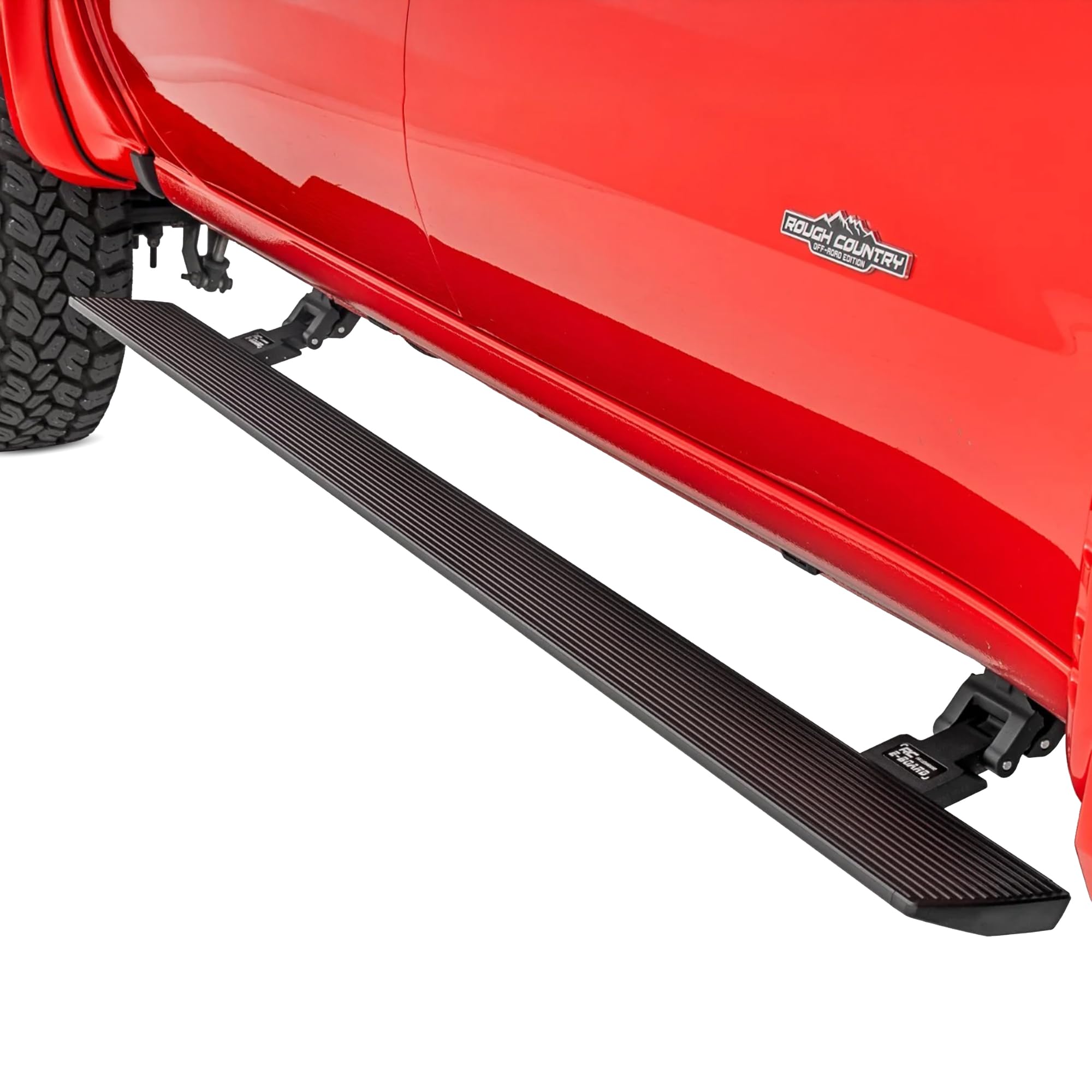 Photo 1 of ****PARTS ONLY***Rough Country Power Running Boards for Chevy Silverado & GMC Sierra 1500 / 2500HD / 3500HD Crew Cab (2014-2019) - Automatic Retractable Electric Side Steps with LED Lights, No-Drill Install