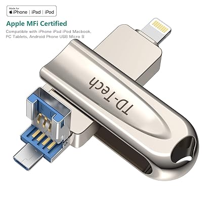 Premium 3 In 1 Usb 30 Flash Drive Otg Storage Cell Phone Storage Expansion U Disk Compatible With Iphone Android Phone And Pc Fast Data Transfer