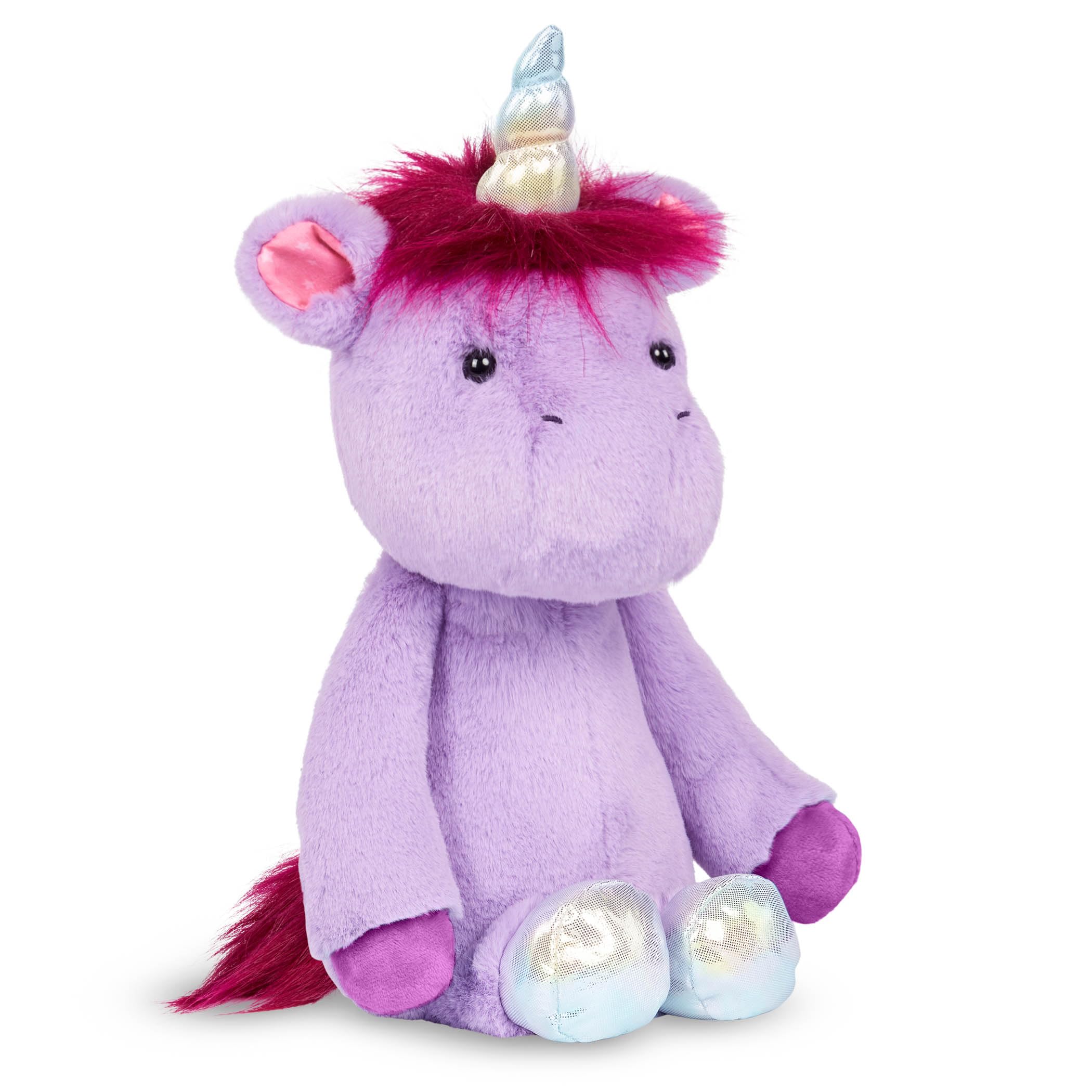 B. toys – 12-Inch Plush Purple Unicorn – Stuffed Animal – Soft Unicorn Toy – Washable Toys for Baby, Toddler, Kids – Happy Hues – Penny Periwinkle – 0+ Months